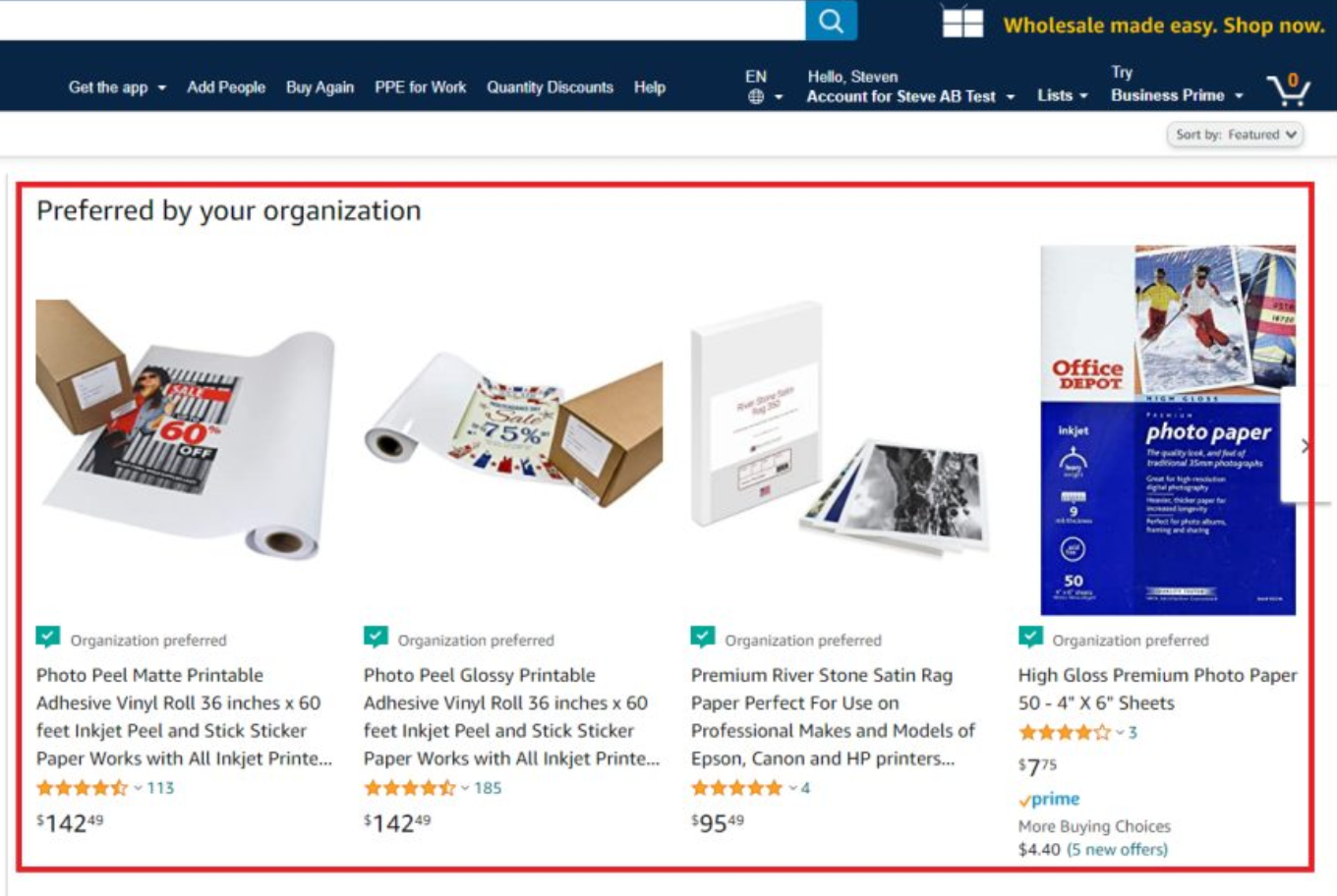 preferred by your organization